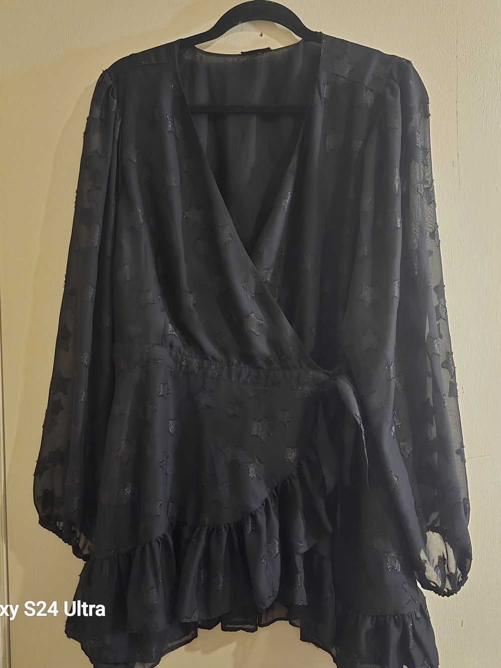 torrid Black Star-Pattern Wrap Chemise